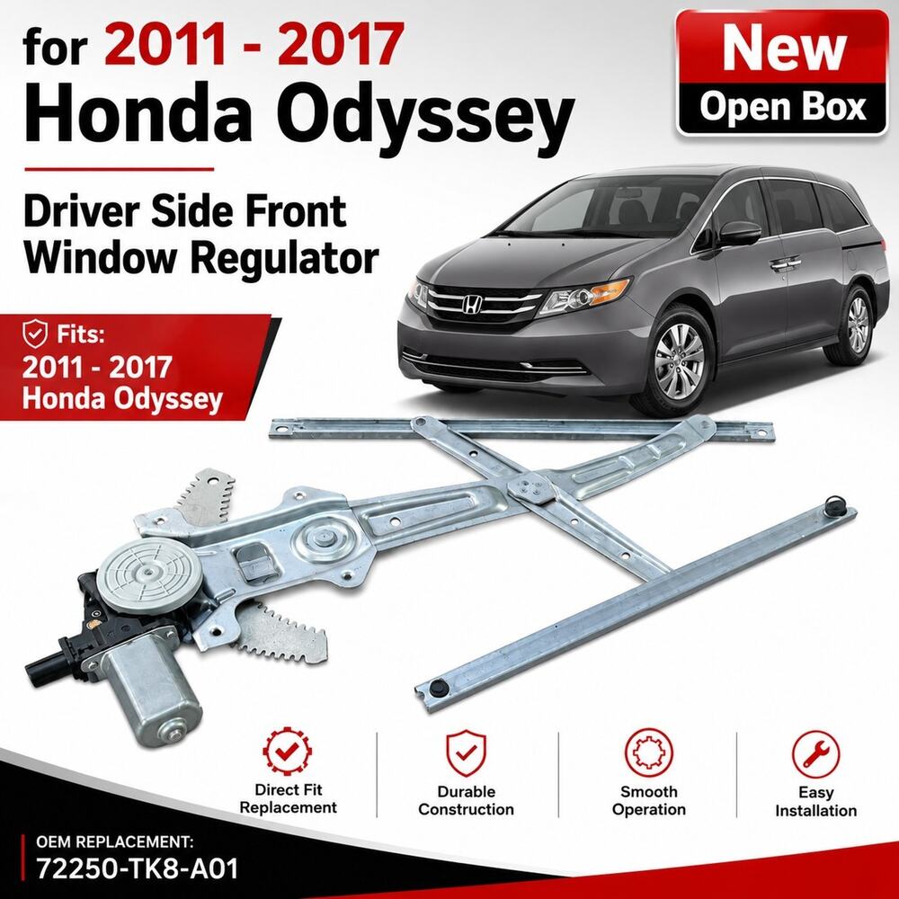 Front Left Window Regulator & Motor for 2011-2017 Honda Odyssey 72250-TK8-A01